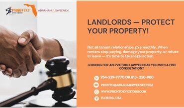 Stressed landlord reviewing overdue rent notices and mortgage bills, symbolizing the financial pressure property owners face in Florida